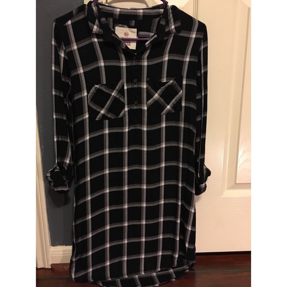 Black and White Shirt Dress